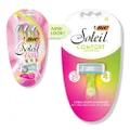 BIC Soleil Bella Sun-Twist Disposable Women's Razors - Pack of 3 Shavers, Assorted, 70330722606