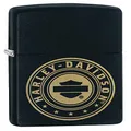 Zippo Harley Davidson Black Matte Laser Engrave Lighter