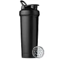 BlenderBottle Classic V2 Shaker Bottle Perfect for Protein Shakes and Pre Workout, 32-Ounce, Black