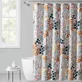 MARIMEKKO - Shower Curtain, Lightweight Cotton Bathroom Decor, Hook Hole Top (Pieni Letto Multicolor, 72" x 72")