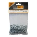 Repelec Zink Plated Metal Round Slotted Screw 100-Piece Set, 3/16-Inch x 1-Inch Size