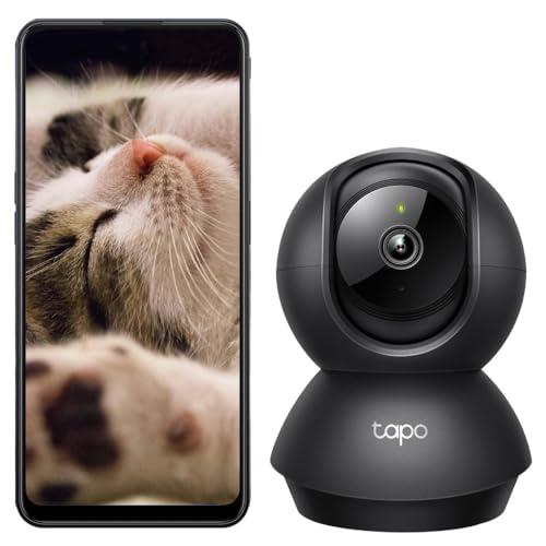 TP-Link Tapo Pan/Tilt Smart Home Security Wi-Fi Camera, Baby Monitor, 2K 3MP, AI Detection & Notification, Night Vision, SD Card Slot, Voice Control, No hub required (Tapo C211)