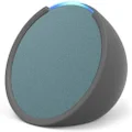 Echo Pop | Full sound compact Wi-Fi and Bluetooth smart speaker with Alexa | Midnight Teal and a Made For Amazon Sleeve for Echo Pop (2023 release), Grey