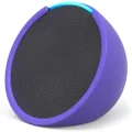 Echo Pop | Full sound compact Wi-Fi and Bluetooth smart speaker with Alexa | Charcoal and a Made For Amazon Sleeve for Echo Pop (2023 release), Purple