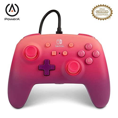 PowerA Enhanced Wired Controller for Nintendo Switch – Fuchsia Fantasy, Gamepad, Wired Video Game Controller, Gaming Controller
