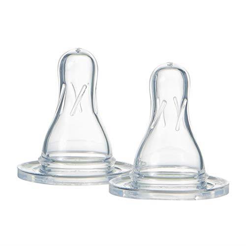 Tommee Tippee Narrow Neck Silicone Fast Flow Baby Bottle Teats, Pack of 2, 6 Months+