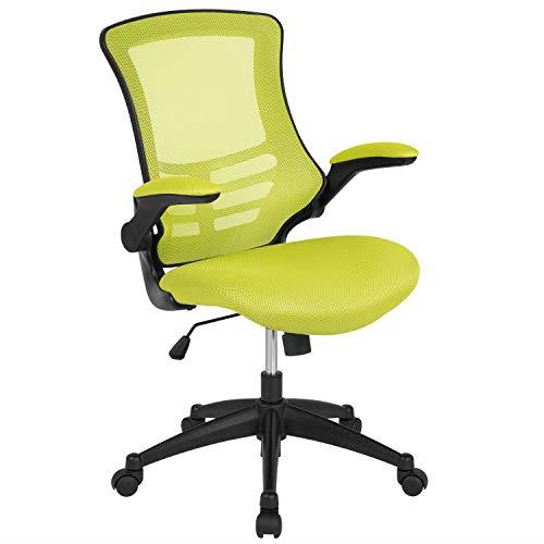Flash Furniture Kelista Office Chair, Ergonomic, Mid-Back, Green Mesh with Swivel
