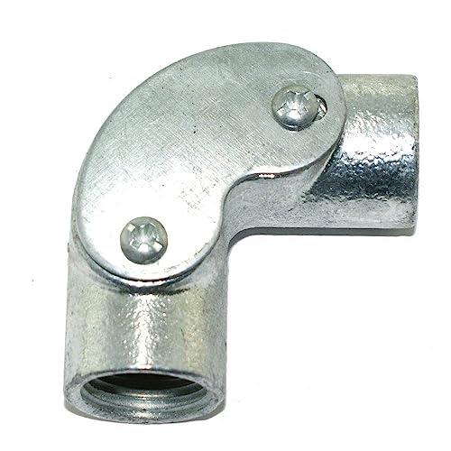 Clipsal Galvanised Cast Iron Conduit Fitting Inspection Elbow, 20 mm Size