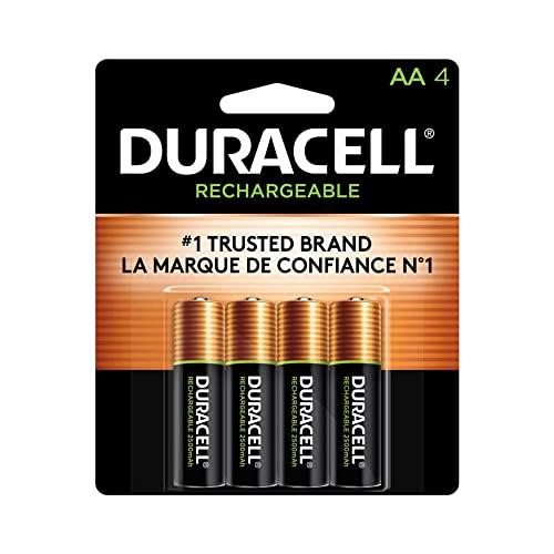 Duracell Rechargeable NiMH Batteries with Duralock Power Preserve Technology, AA, 4/Pack DX1500R4
