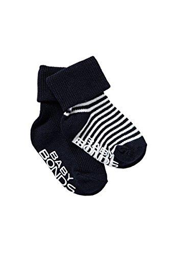 Bonds Baby Classic Cuff Socks - 2 Pack, Blue (2 pack), 1-2 (6-12 Months)