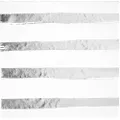 Creative Converting Foil Striped Lunch Napkins 16-Pieces, White/Silver