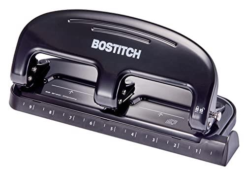 Bostitch EZ Squeeze™ 20 Sheet 3 Hole Punch, Silver/Black (HP20)