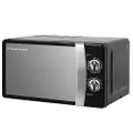 Russell Hobbs RHMM701B 17 Litre 700 W Black Solo Manual Microwave with 5 Power Levels, Ringer & Timer, Defrost Setting, Easy Clean