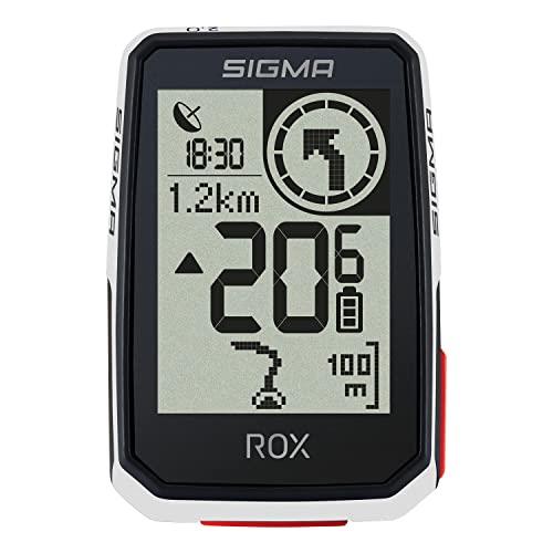 SIGMA SPORT ROX 2.0 White Top Mount Set | Bicycle Computer Wireless GPS & Navigation Including Overclamp Butler | Outdoor GPS Navigation for Pure Driving Pleasure
