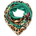 corciova 35 Inches Womens Silk Like 90 Square Hair Scarfs Sleeping Headscarf, 151 Aqua, L UK-14020959-77