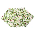 DII Boughs of Holly Collection Decorative Holiday Dining Table & Kitchen Décor, Napkin Set, 20x20, Christmas Greenery, 6 Count