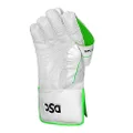 DSC Split 44 Cricket Wicket Keeping Inner Gloves (White and Green, Adult) | Material: Ultra Light Foam, Polyurethane | for Wicket Keeping | Lightweight