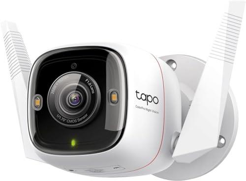 TP-Link Tapo Outdoor Security Camera, Wireless, 2K QHD, ColourPro Night Vision, Smart AI Detection, SD Card Slot, No hub required, IP66 (Tapo C325WB)