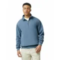 Comfort Colors Unisex-Adult 1580 Quarter Zip Sweatshirt, Blue Jean, 3X-Large