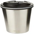 Avanti GOCUP Double Wall Insulated Travel Cup, 236ml / 8oz, Brushed Stainless Steel