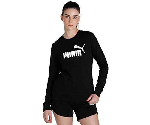 PUMA Women's Essential Logo Crew TR, Black, X-Large