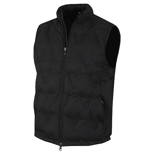 Callaway Golf Mens Chev Welded Quilted Thermal Swing Tech Vest Gilet, Caviar, XL