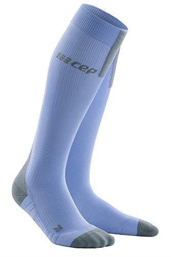 CEP - RUN SOCKS 3.0 for women | Compression sock with millimetre-precise pressure, 3.0 - Sky/Grey, S