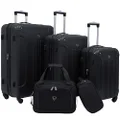 Travelers Club 3-4-5 Piece Set Sky+ Spinner Luggage Set, Black (Black) - TCL-77995-001