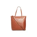 Madewell Women's The Zip-Top Medium Transport Tote, English Saddle, One Size