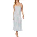 Eileen West Satin Ballet Nightgown, Watercolor Floral, X-Large