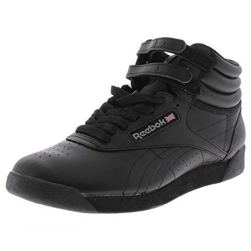 Reebok Women's Freestyle Hi High Top Sneaker, Black, 5
