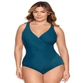 Miraclesuit Women's Swimwear Plus Size Pin Point Oceanus Soft Cup Tummy Control One Piece Swimsuit, Nova, 24 Plus