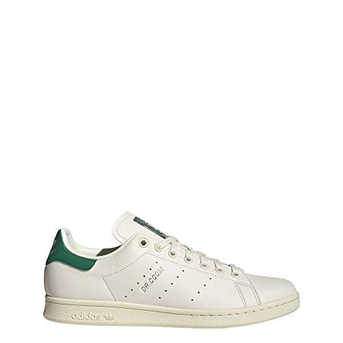 adidas Stan Smith Shoes Men's, Chalk White/Cream White/Bold Green, 8 US