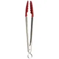 Cuisipro 74708705 Serving Tongs 30.5 cm Lockable Silicone Tong, 30.5 cm, Red