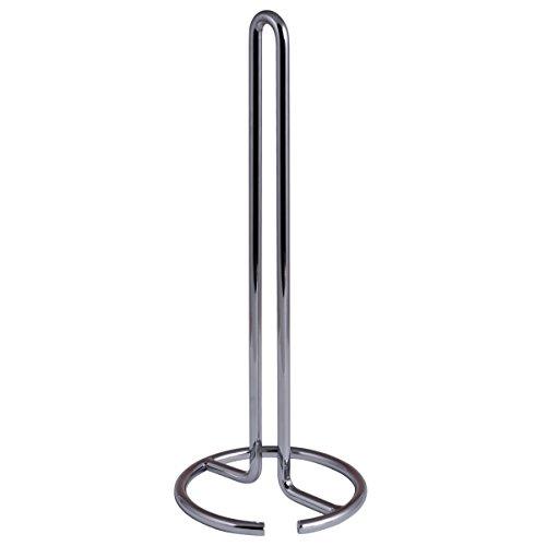 Creative Home Heavy Duty Metal Paper Towel Holder Kitchen Towel Stand for Kitchen Countertop Dining Table, 4.8" Diam. x 11.8" H, Chrome Plated