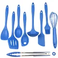 Chef Craft Premium Silicone Kitchen Tool and Utensil Set, 9 Piece, Blue