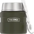 Thermos SK3000 Stainless King 16 Ounce Food Jar with Folding Spoon, Army Green