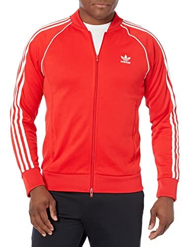 adidas Originals Men's Superstar Track Jacket, Vivid Red, Large