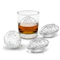 Tovolo Sports Ball Ice Molds (Set of 4) - Football (2) & Golf (2)/Slow-Melting, Leak-Free, Reusable, & BPA-Free/Great for Whiskey, Cocktails, Coffee, Soda, Fun Drinks, and Gifts