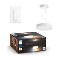 Philips Hue New Enrave White Colour Ambiance Ceiling Pendant Smart Light Suitable for Kitchen and Dining, with Bluetooth, Works with Alexa, Google Assistant and Apple Homekit, 1 Count (Pack of 1)