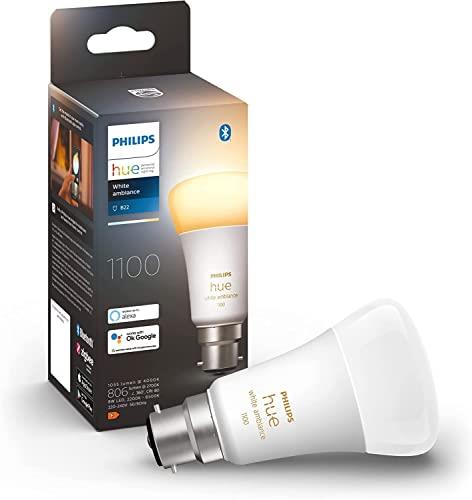 Philips Hue White Ambience A60 75W 1100 Lumens Smart Bulb with B22 Fitting