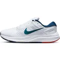 NIKE Men's Air Zoom Structure 24 Sneaker, White Bright Spruce Valerian Blue, 11 US