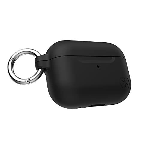 Speck Products Presidio W/ Soft Touch for AirPods Pro 2nd Gen Case, Black/Bright Silver