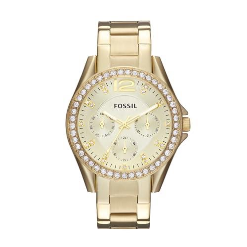 Fossil Women's ES3203 Riley Gold-Tone Stainless Steel Watch with Link Bracelet