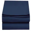 Elegant Comfort Luxury Flat Sheet Wrinkle-Free 1500 Thread Count Egyptian Quality 1-Piece Flat Sheet, California King Size, Navy Blue