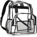 Amazon Basics School Backpack, Clear, School Backpack