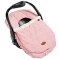 JJ Cole Winter Baby Car Seat Cover - Winter Car Seat Cover for Baby Seat or Stroller - Infant Car Seat Covers with Warm Sherpa Lining - Blush Pink
