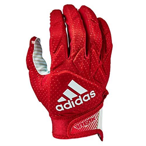 adidas Freak 5.0 Padded Football Receiver Glove, Red/White, Medium