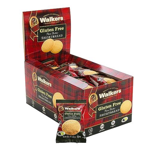 Walkers Shortbread Gluten-Free Pure Butter Shortbread Rounds Snack Packs, 1 Ounce (Box of 24)