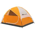 MOON LENCE Camping Tent 2 Person Tent Easy Setup Outdoor Tents Waterproof Double Layer for Camp and Backpacking Orange
